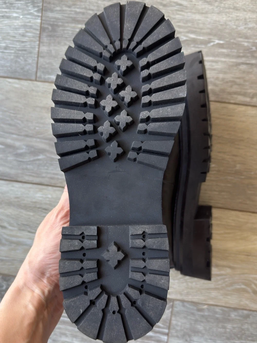 Steve Madden Landon Leather Mary Jane Platform Lug Sole Flats Size 9